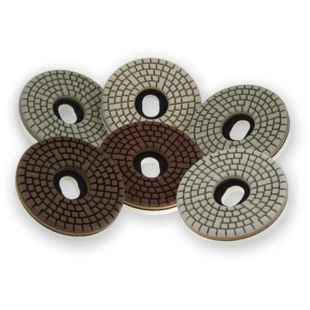 Terminator 6" In Line Knockout Pads Bullnose 50 Grit Copper