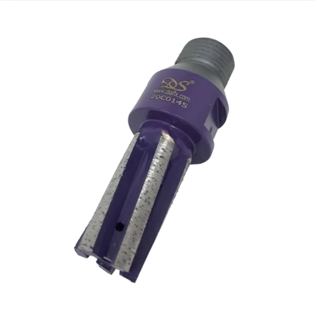 Dongsin Quartzite Purple Finger Bit 50mm 1/2 Gas Thread E6PUR50