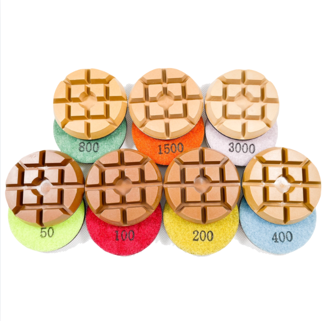 Floor Resin Rubber Pads 3" x 10mm 1500 Grit