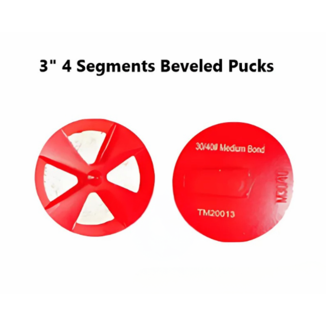 3" 4 Segments Beveled Pucks, 30/40# Medium