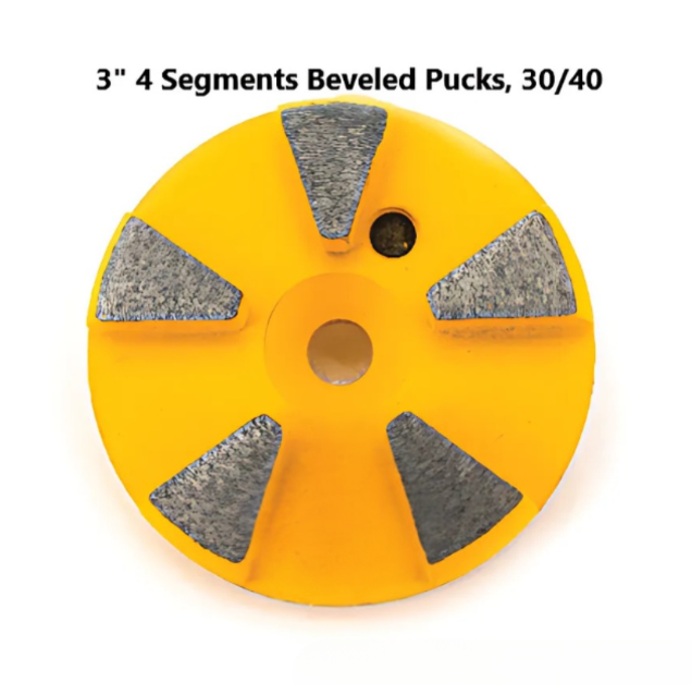 3" 4 Segments Beveled Pucks, 30/40# Soft F3S3040