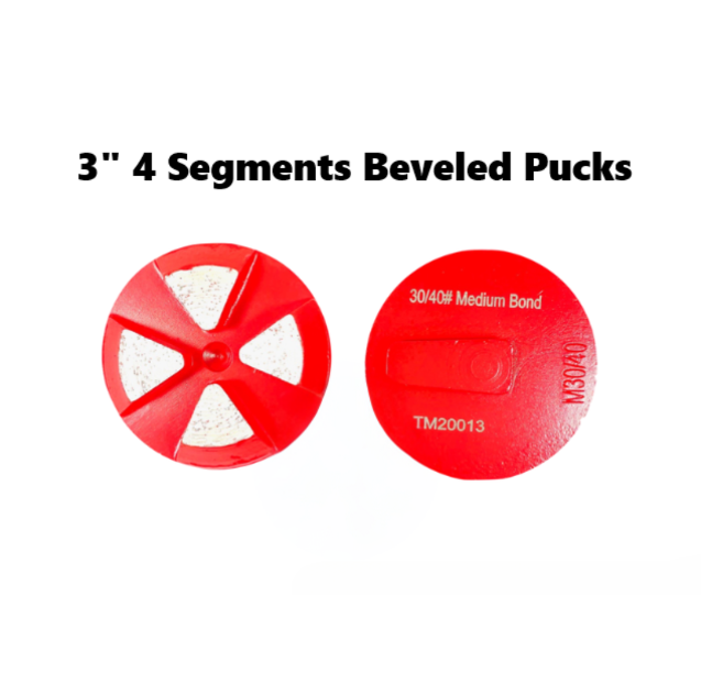 3" 4 Segments Beveled Pucks, 60/80# Medium