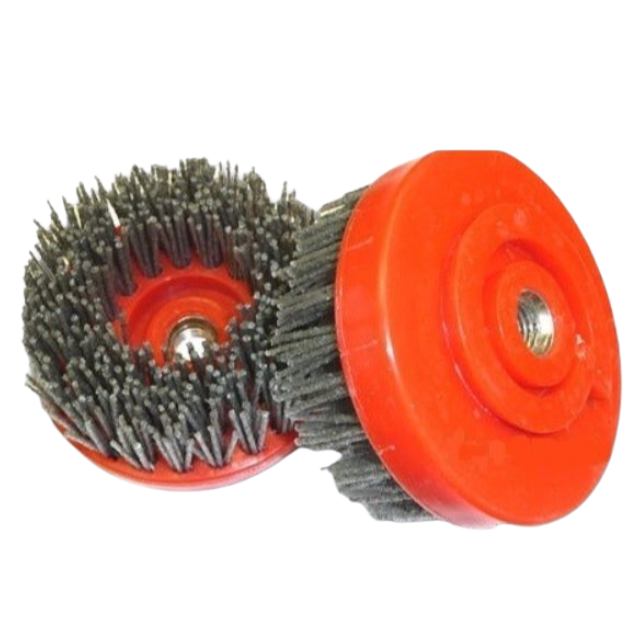 Antique/Leather Brush 4" 240 Grit Snail Lock 5/8-11 Thread