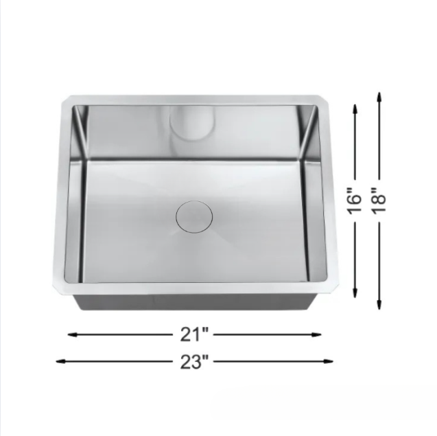 Zero Radius Stainless Steel Utility Sink 2116 Y7DG822528