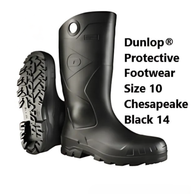 Dunlop® Protective Footwear Size 10 Chesapeake Black 14" PVC Boots U2DCH10