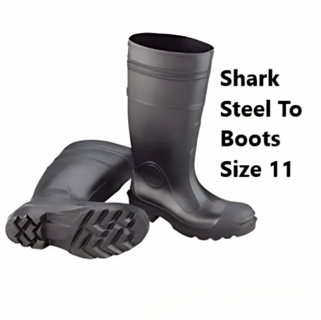 Shark Steel Toe Boots Size 11