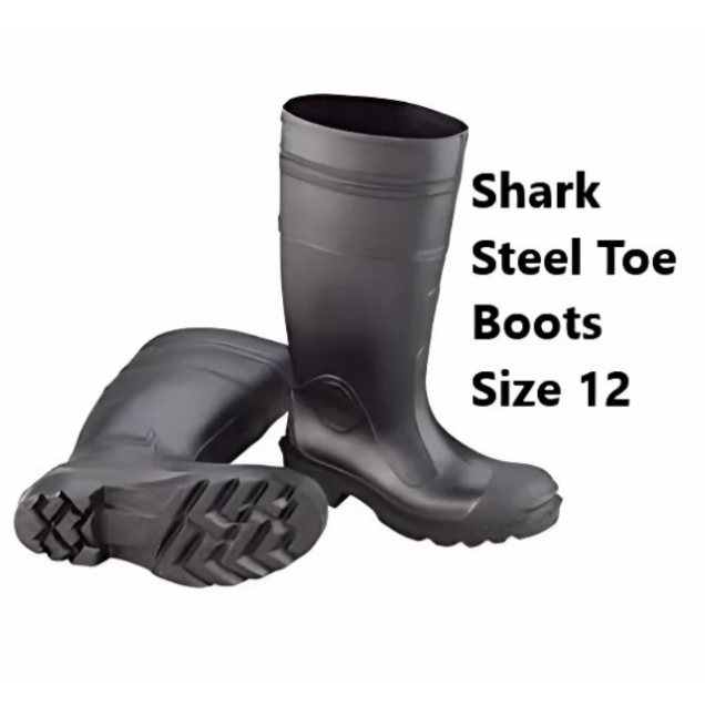 Shark Steel Toe Boots Size 12
