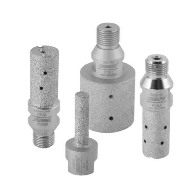 Terminator Vacuum Brazed 1/2" Gas Clean Up Bits 1" x 2" x 1/2 Gas 50 Grit H12VBBDW251