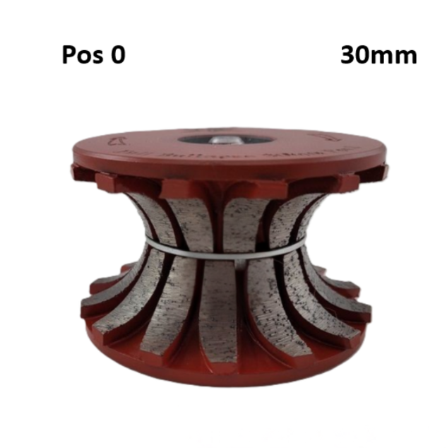Colossal Full Bullnose 30mm Pos. 0 Segmented Router Bit