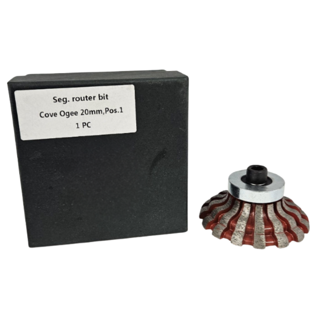 Colossal Shape Q Cove Ogee 20mm Pos. 0 Segmented Router Bit  H2CDTQ20SEG