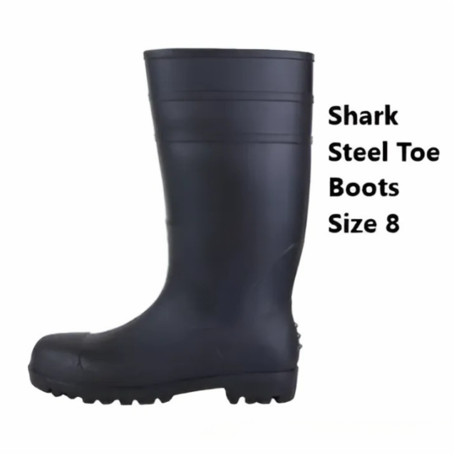 Shark Steel Toe Boots Size 8