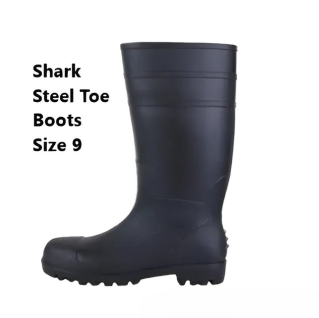 Shark Steel Toe Boots Size 9