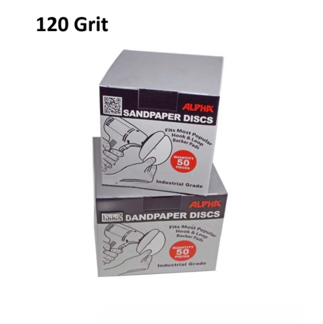 Alpha Grit 120 4" Velcro Sand Paper