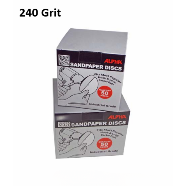Alpha Grit 240 4" Velcro Sand Paper
