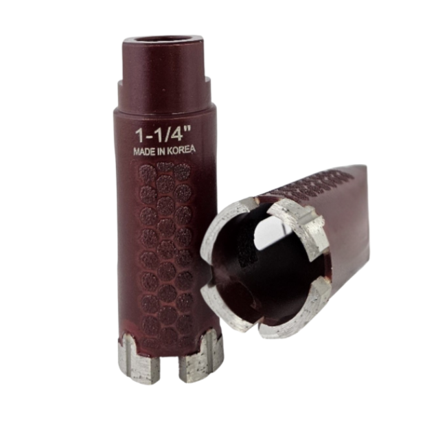 Lobo 1 1/4" Red Core Bit T-Segment Side Diamond