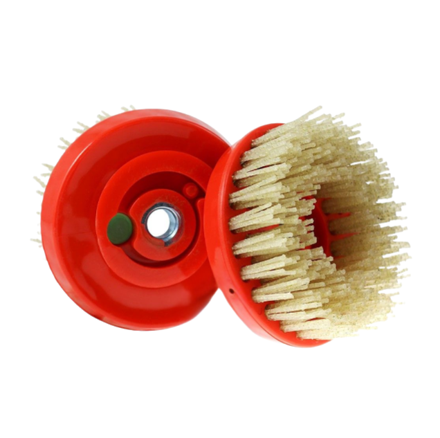 Terminator SL 5/8-11 Thread Yellow Bristle Diamond Brush (Snail Lock) 80 Grit