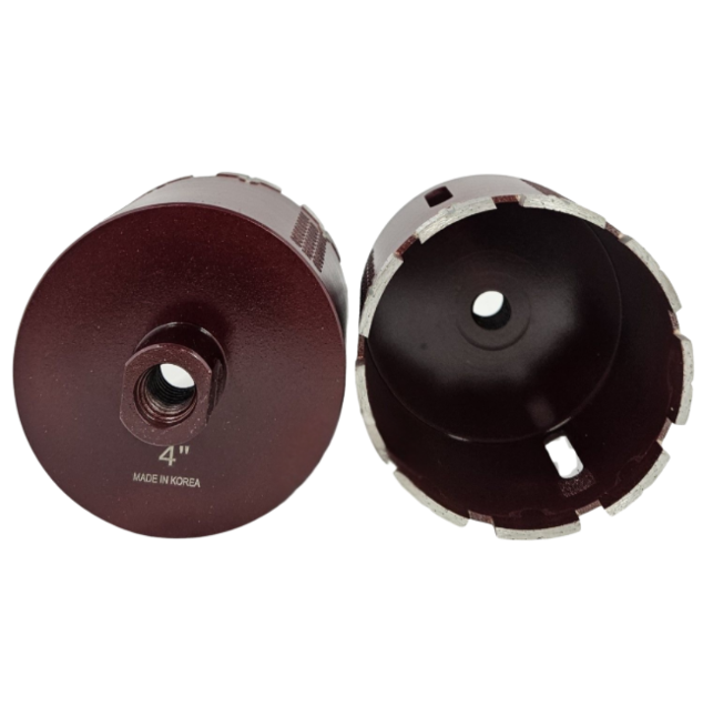 Lobo 4" Red Core Bit T-Segment Side Diamond X4L4000