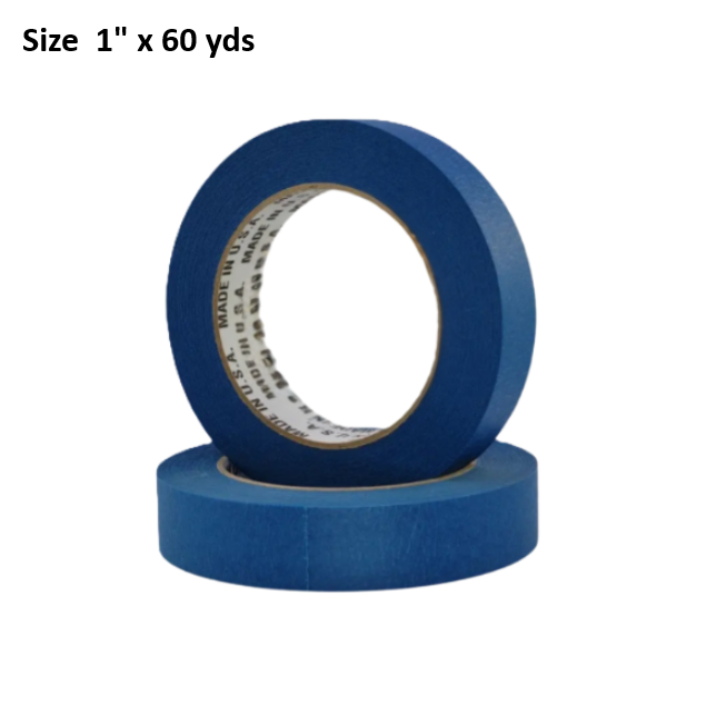Blue Tape Painter Medium Tack 1" x 60 yds Blue 48 Per Case