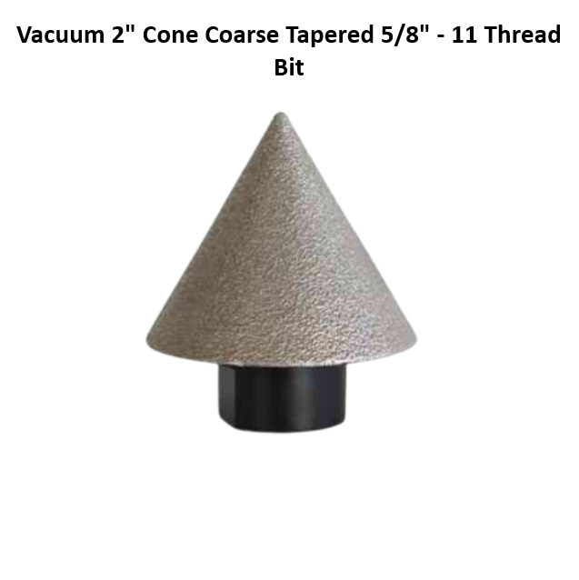 Vacuum 2" Cone Fine Tapered 5/8" - 11 Thread Bit