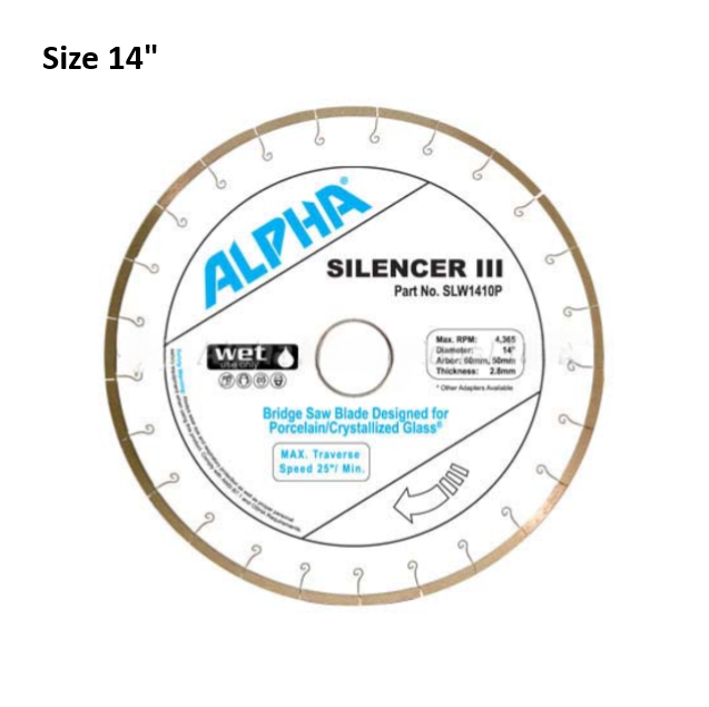 14" Alpha Silencer III Dekton Blade for Marble 60mm Arbor B10A31460