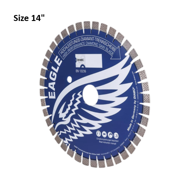 Blue Eagle 14" Quartzite Cutting Bridge Saw Blade