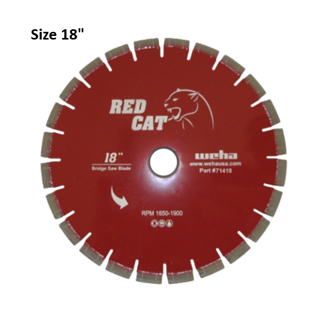 CDT Red Granite/Quartzite Blade 18" 5060 Arbor Pins Holes