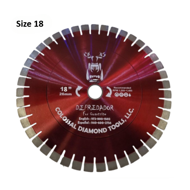 Colossal Diamond Tools Red Granite/Quartzite Blade 18