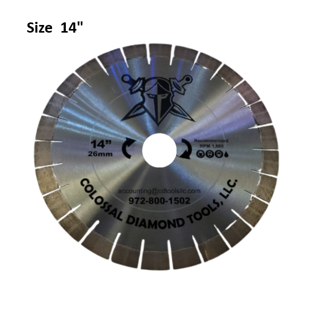 Colossal Silver 14" 26MM Bridge Saw Blade