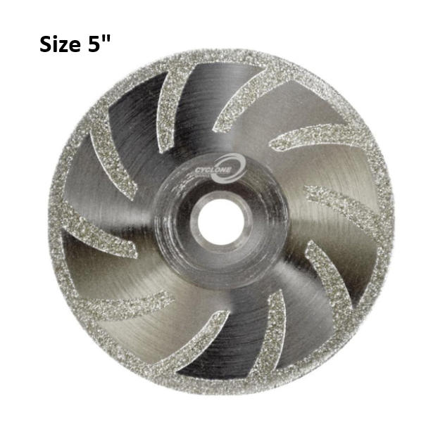 Cyclone 5" Silver Electroplated Contour Blade for Marble