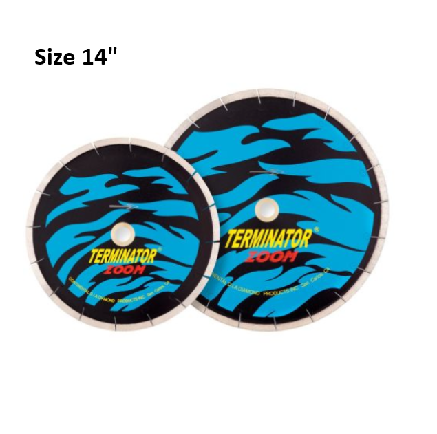 Terminator Zoom 14" 10MM High Continuous Rim Blade Blue Ripper