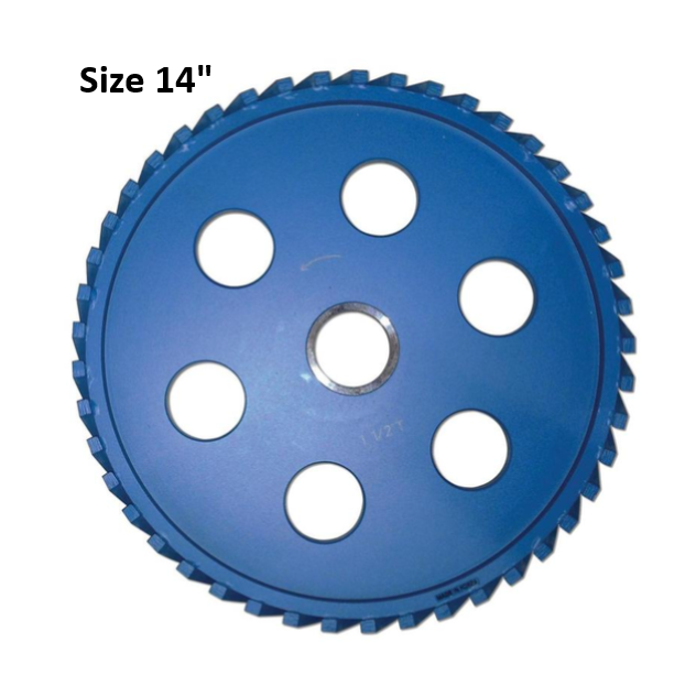 14" Milling Wheel 1 1/2" Width with Special Arbor
