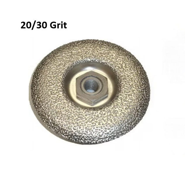 4.5" Vacuum Brazed Convex Cup Wheel 20/30 Grit