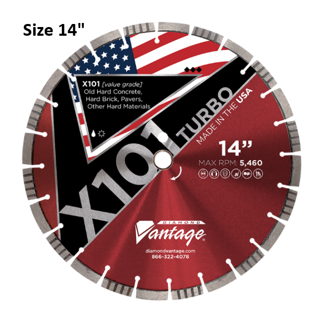 Diamond Vantage 14" Concrete X101 12mm B2DVX10112