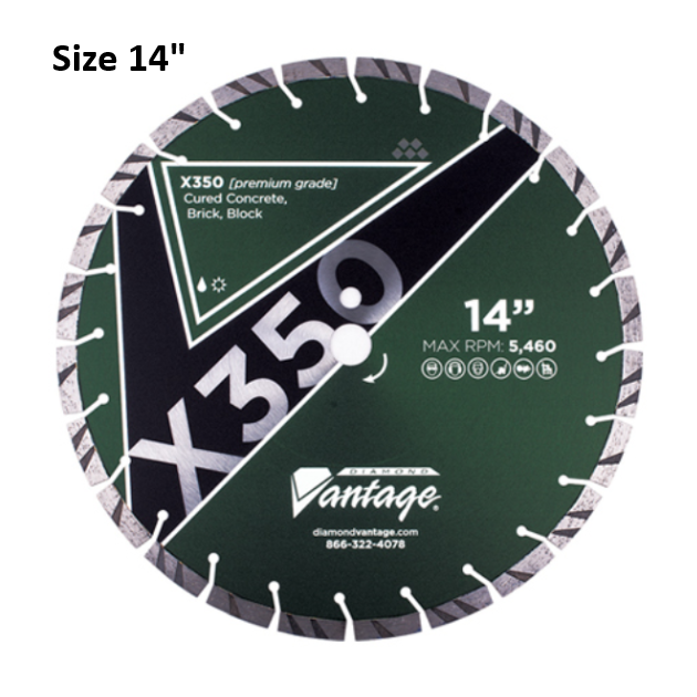Diamond Vantage 14" Concrete X350 12mm B2DVX35012