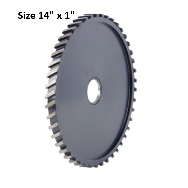 Grizzly Milling Wheel 14" x 1" Steel Core 3/8" Thick Arbor