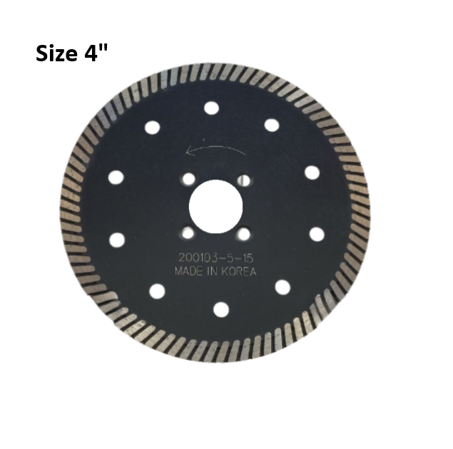 CDT 5" Black Turbo Blade 4 Pin Hole