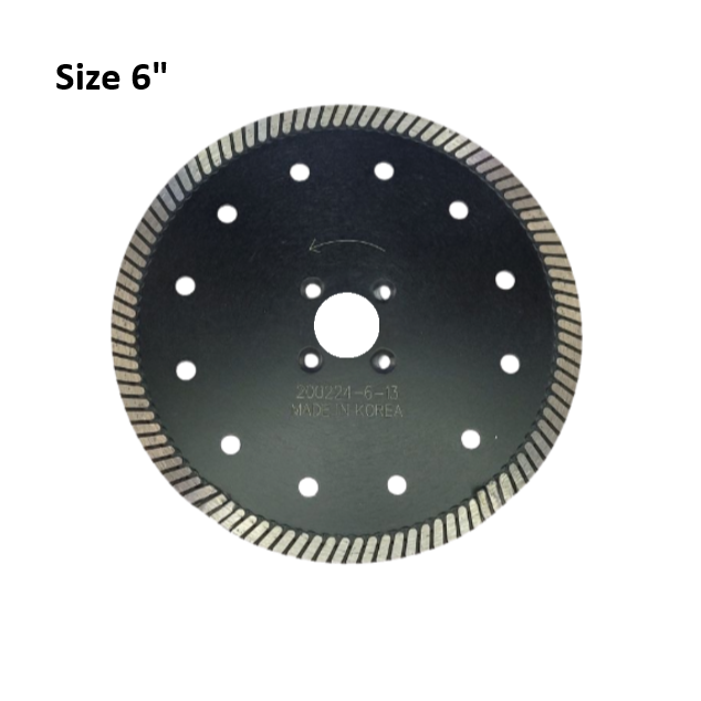 CDT 6" Black Turbo Blade 4 Pin Hole