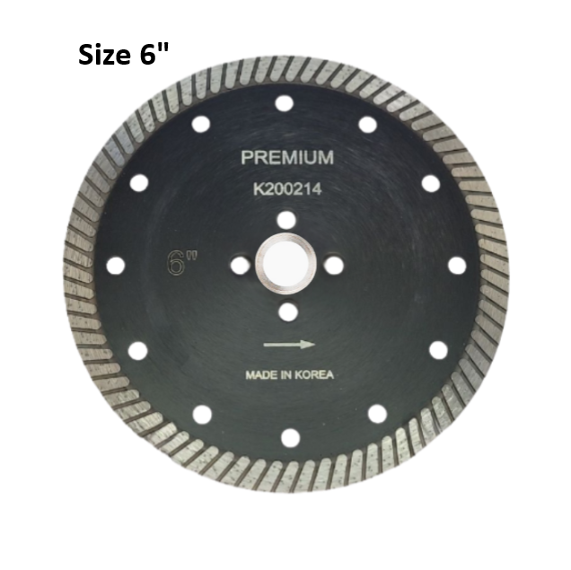 Depredador 6" Black Turbo Blade 4 Pin Hole