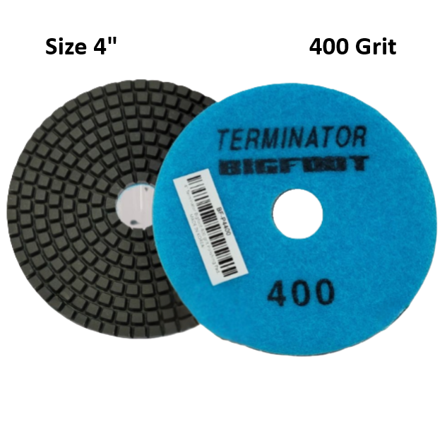 Terminator Big Foot 4" Wet Pads 400 Grit
