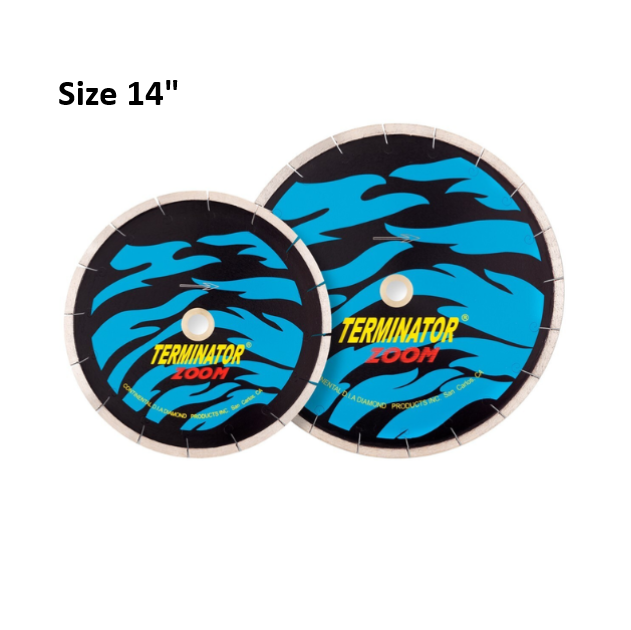 14" 10MM High 1" Arbor Terminator Zoom Continuous Rim Blade