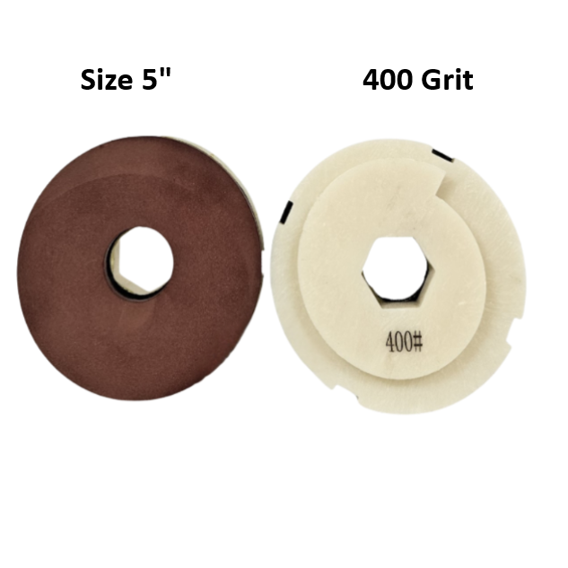 Sentinel 400 Grit Bullnose 5" In Line Pad Snail Lock E1SB5400