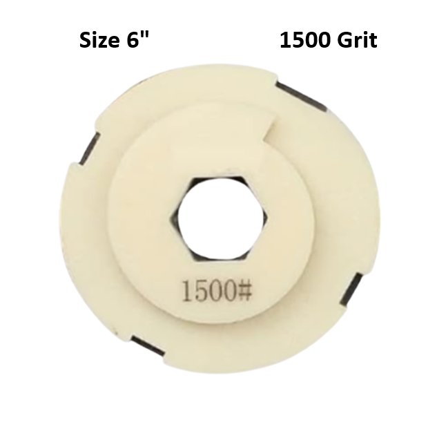 Sentinel 1500 Grit Bullnose 6" In Line Pad Snail Lock E1SB61500