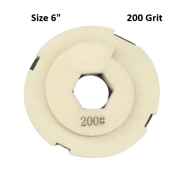 Sentinel 200 Grit Bullnose 6" In Line Pad Snail Lock E1SB6200