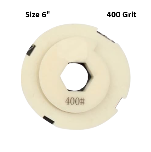 Sentinel 400 Grit Bullnose 6" In Line Pad Snail Lock E1SB6400