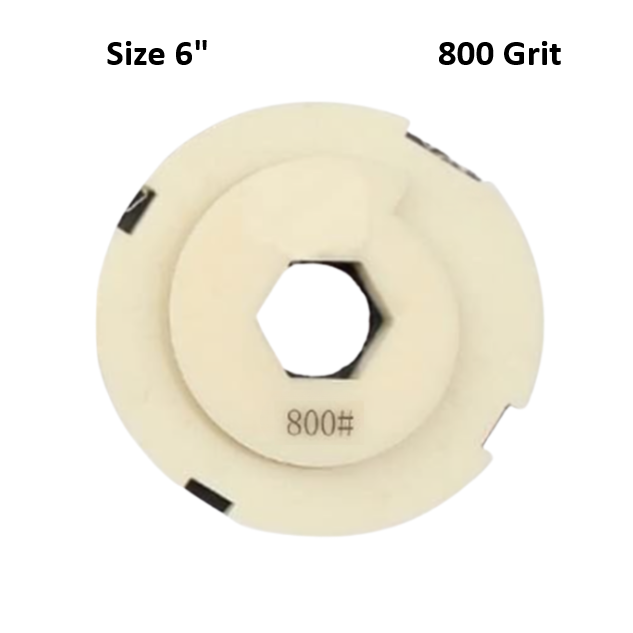 Sentinel 800 Grit Bullnose 6" In Line Pad Snail Lock E1SB6800