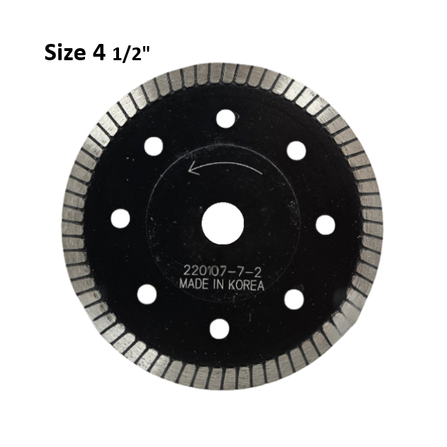 CDT 4 1/2" Black Thin Turbo with Flange Cutter Porcelain Blade