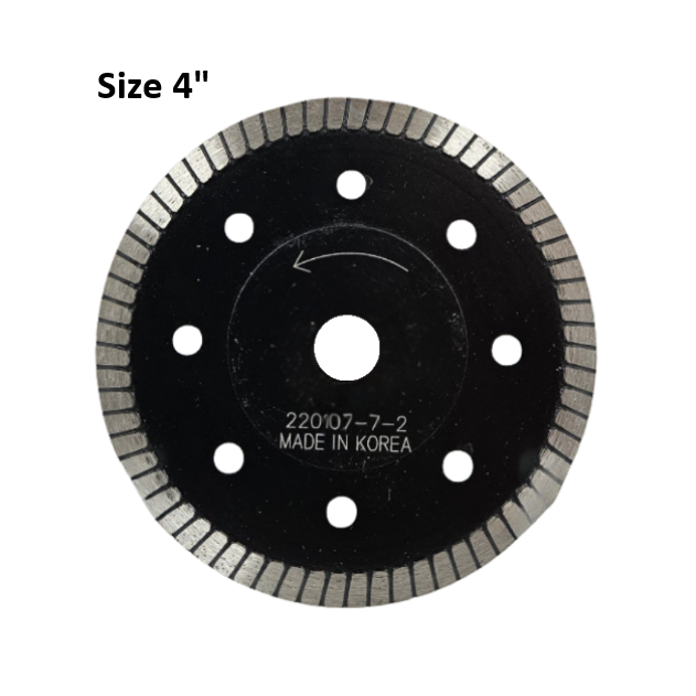 CDT 4" Black Thin Turbo with Flange Cutter Porcelain Blade