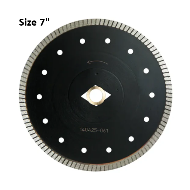 CDT 7" Black Thin Turbo with Flange Cutter Porcelain Blade