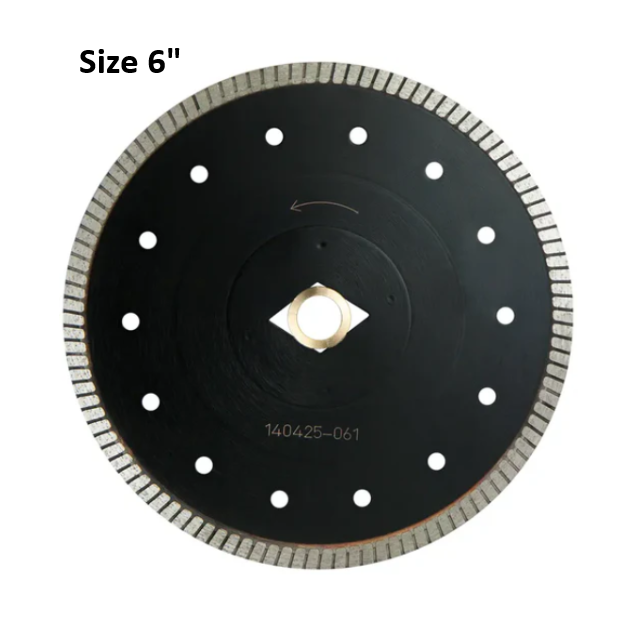 CDT 6" Black Thin Turbo with Flange Cutter Porcelain Blade