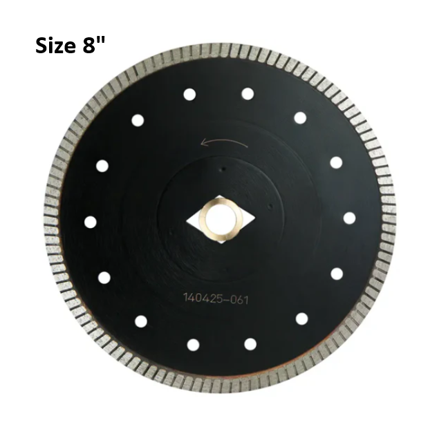 CDT 8" Black Thin Turbo with Flange Cutter Porcelain Blade